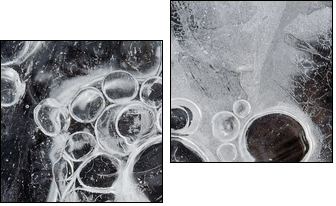frostbound bubbles like grapes - Zweiteiliges Leinwandbild, Diptychon