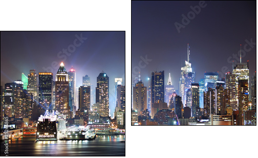 New York City Times Square - Zweiteiliges Leinwandbild, Diptychon