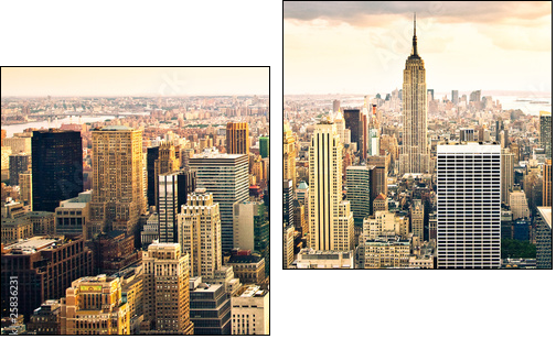 Skyline von New York - Zweiteiliges Leinwandbild, Diptychon