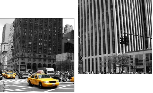 NYC Taxi - Zweiteiliges Leinwandbild, Diptychon