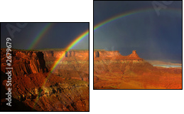 rainbows of canyonlands - Zweiteiliges Leinwandbild, Diptychon