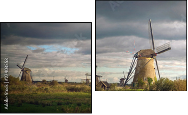 kinderdijk - Zweiteiliges Leinwandbild, Diptychon