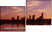 Cityscape Dubai, Sunset - Zweiteiliges Leinwandbild, Diptychon