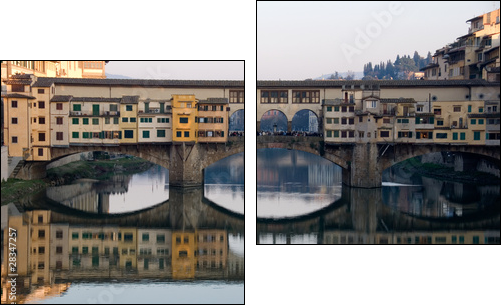 Ponte Vecchio a Firenze - Zweiteiliges Leinwandbild, Diptychon