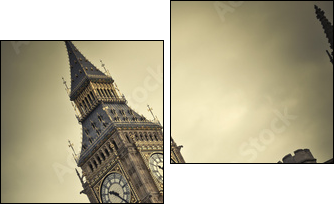 Big Ben, London - Zweiteiliges Leinwandbild, Diptychon