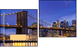 Brooklyn bridge New York - Zweiteiliges Leinwandbild, Diptychon