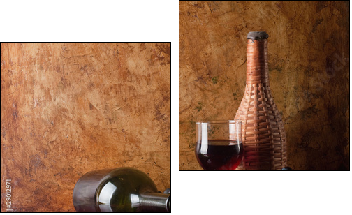 wine - Zweiteiliges Leinwandbild, Diptychon