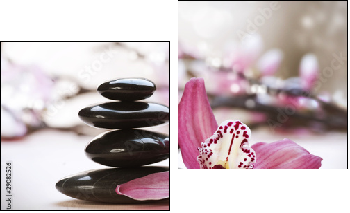 Spa Stones - Zweiteiliges Leinwandbild, Diptychon