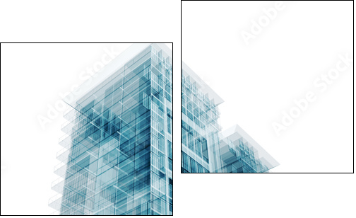 Contemporary architecture - Zweiteiliges Leinwandbild, Diptychon