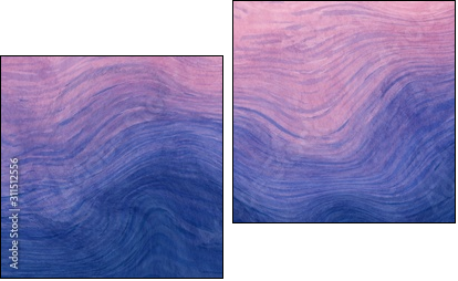 Abstract paint purple and blue with wavy brush stroke lines texture for backgrounds. - Zweiteiliges Leinwandbild, Diptychon
