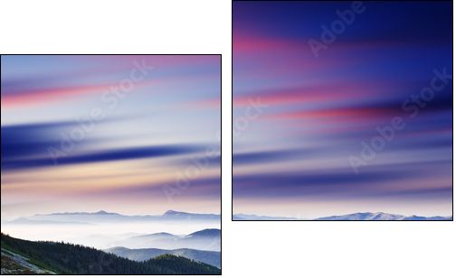 mountain landscape - Zweiteiliges Leinwandbild, Diptychon