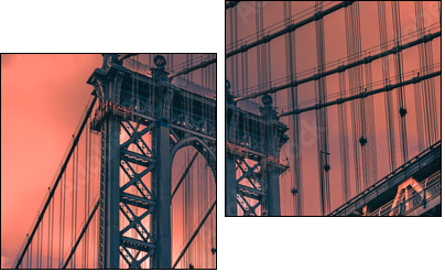 Manhattan bridge - Zweiteiliges Leinwandbild, Diptychon