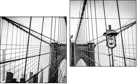 brooklyn bridge in new york - Zweiteiliges Leinwandbild, Diptychon
