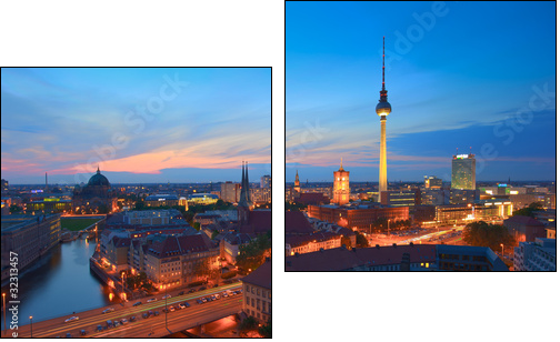 Berlin - Zweiteiliges Leinwandbild, Diptychon