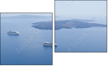 Santorini - Zweiteiliges Leinwandbild, Diptychon