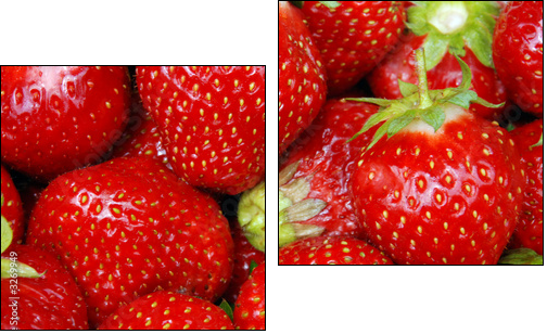 erdbeeren - Zweiteiliges Leinwandbild, Diptychon