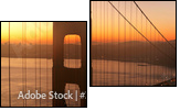 Golden Gate Bridge at Dawn - Zweiteiliges Leinwandbild, Diptychon