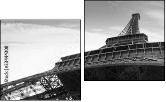 tour eiffel symbol of Paris - Zweiteiliges Leinwandbild, Diptychon