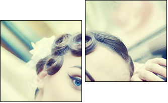 vintage  portrait - Zweiteiliges Leinwandbild, Diptychon