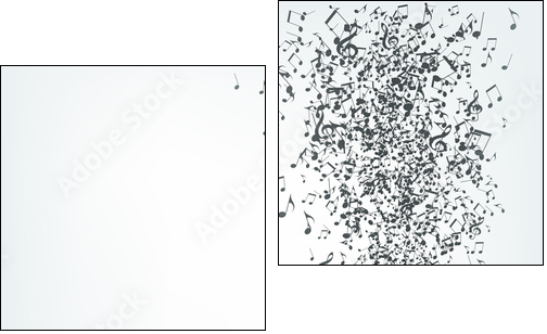 Music Notes - Zweiteiliges Leinwandbild, Diptychon