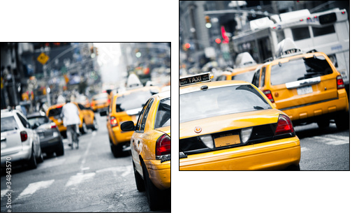 New York taxi - Zweiteiliges Leinwandbild, Diptychon