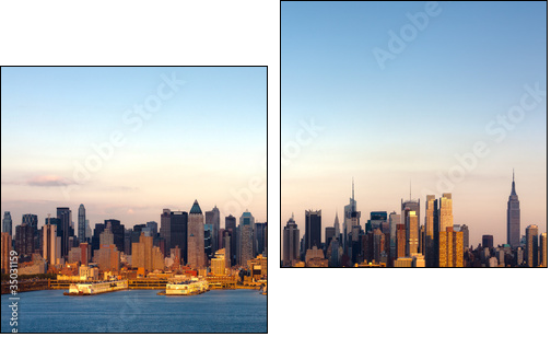 New York skyline - Zweiteiliges Leinwandbild, Diptychon