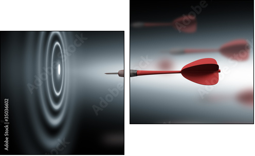 bullseye - Zweiteiliges Leinwandbild, Diptychon