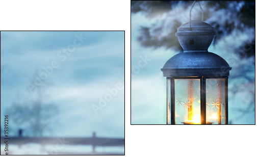 Winterlicht - Zweiteiliges Leinwandbild, Diptychon