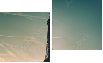 Tour Eiffel Paris France - Zweiteiliges Leinwandbild, Diptychon