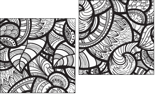 vector seamless ethnic doodle pattern - Zweiteiliges Leinwandbild, Diptychon