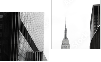 Emipre State Building and yellow, Manhattan, New York - Zweiteiliges Leinwandbild, Diptychon