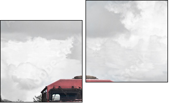 vintage train - Zweiteiliges Leinwandbild, Diptychon