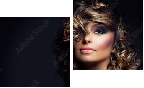 Fashion Beauty Portrait. Sexy Girl - Zweiteiliges Leinwandbild, Diptychon