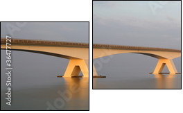 zeelandbrÃ¼cke - Zweiteiliges Leinwandbild, Diptychon