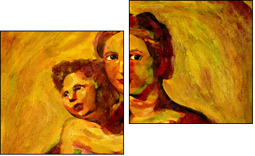 Madonna and Child Painting - Zweiteiliges Leinwandbild, Diptychon