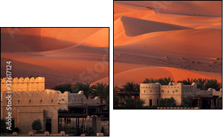 Abu Dhabi Desert - Zweiteiliges Leinwandbild, Diptychon