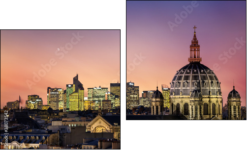 Paris - Zweiteiliges Leinwandbild, Diptychon