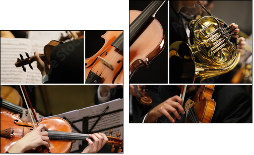 classical music collage - Zweiteiliges Leinwandbild, Diptychon