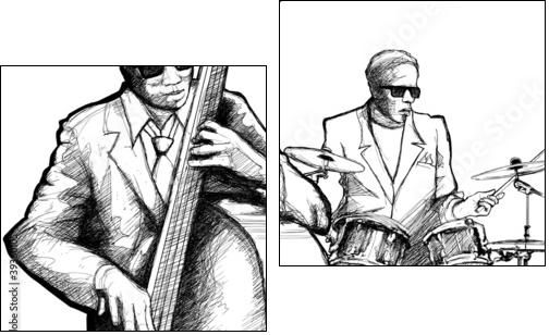 jazz band - Zweiteiliges Leinwandbild, Diptychon