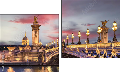 Pont Alexandre III, Paris - Zweiteiliges Leinwandbild, Diptychon