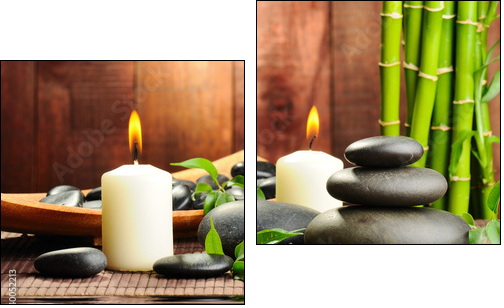 spa concept - Zweiteiliges Leinwandbild, Diptychon