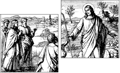 Good Shepherd - Zweiteiliges Leinwandbild, Diptychon