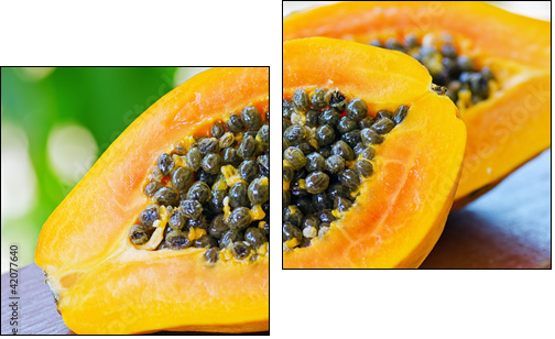 papaya - Zweiteiliges Leinwandbild, Diptychon