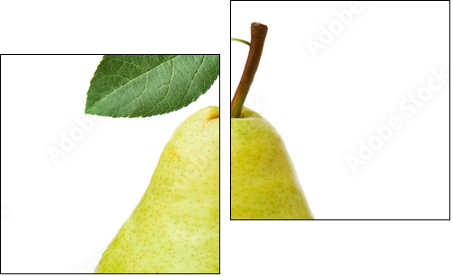 pears isolated on white background - Zweiteiliges Leinwandbild, Diptychon