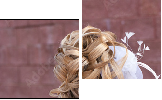 Back view of elegant wedding - Zweiteiliges Leinwandbild, Diptychon