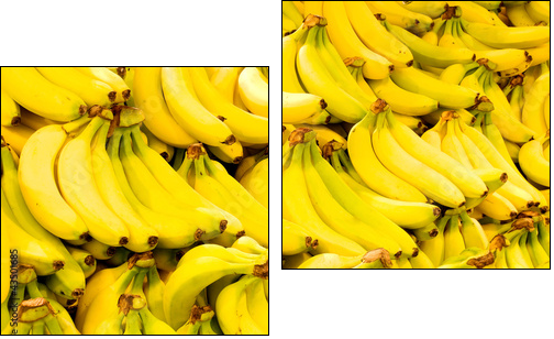 Bananas close up - Zweiteiliges Leinwandbild, Diptychon