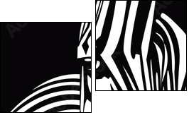 zebra - Zweiteiliges Leinwandbild, Diptychon