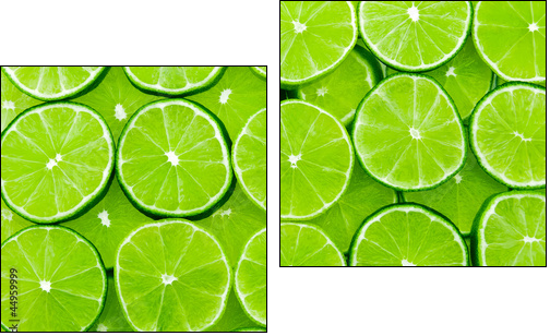 lime background - Zweiteiliges Leinwandbild, Diptychon