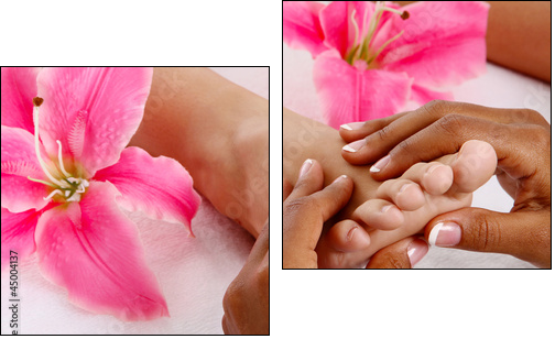 Massage - Zweiteiliges Leinwandbild, Diptychon