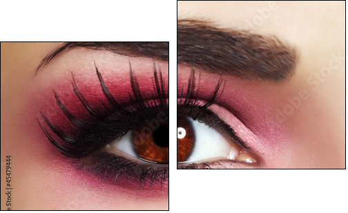 Red Eye Makeup - Zweiteiliges Leinwandbild, Diptychon